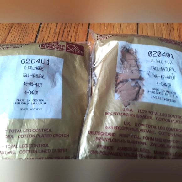 Lot of 2- Silkies TLC(Total Leg Control)Support Pantyhose. Size X-Tall. Nude New - Picture 2 of 6